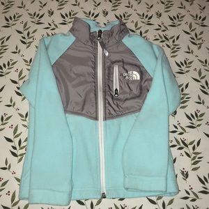 Turquoise The North Face fleece for girls